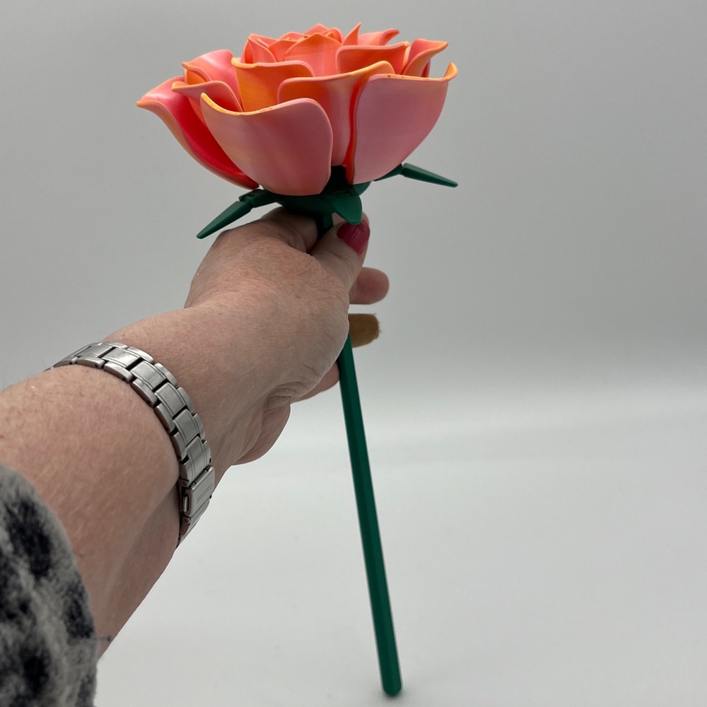 3D printed Articulated Rose stem 10” L Rose opens and closes Fidget Fun Collec…